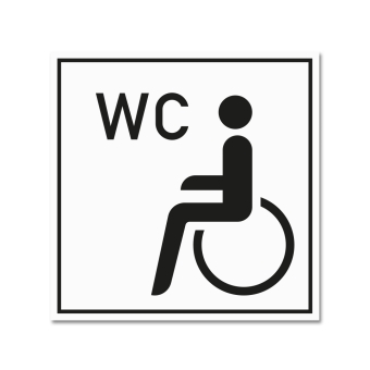 Hinweisschild WC Behinderte 